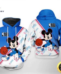 LA Clippers NBA Mickey 3D Printed Hoodie