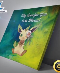 Leafeon Bloom Pokemon Canvas Print Wall Art 2 cidcyj.jpg