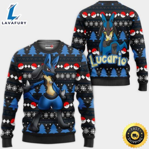 Lucario Anime Pokemon Ugly Sweater