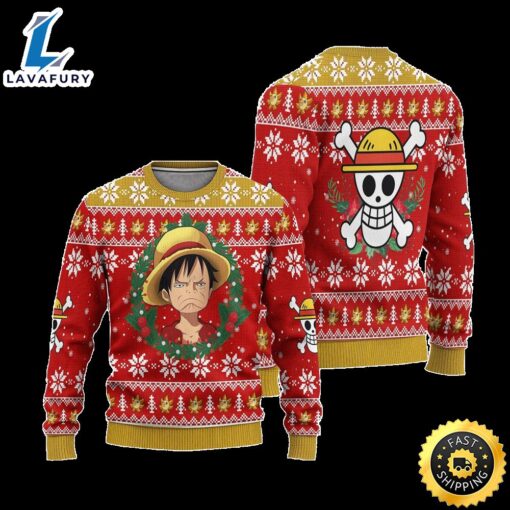 Luffy One Piece Anime Ugly Christmas Sweater Anime