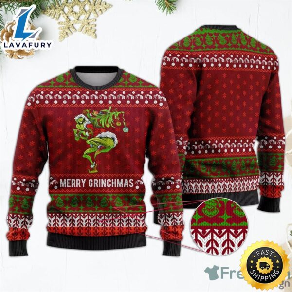 Merry Grinchmas Funny Grinch Red Ugly Christmas Sweater