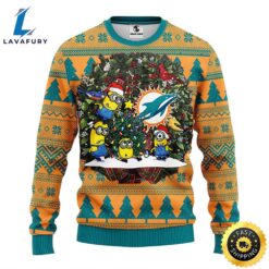 Miami Dolphins Minion Christmas Ugly…