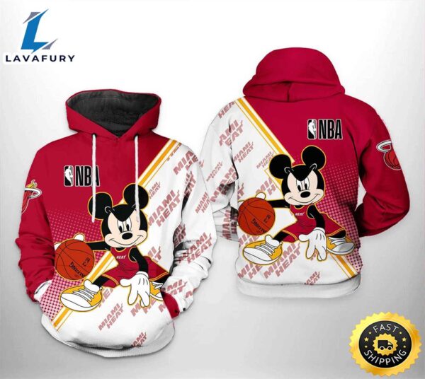 Miami Heat NBA Mickey 3D Printed Hoodie