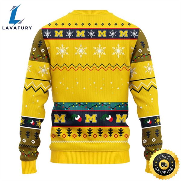 Michigan Wolverines 12 Grinch Xmas Day Christmas Ugly Sweater