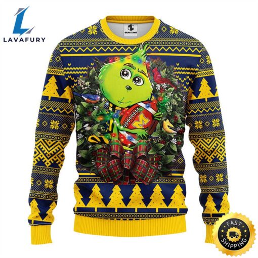 Michigan Wolverines Grinch Hug Christmas Ugly Sweater