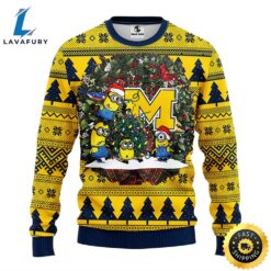 Michigan Wolverines Minion Christmas Ugly…