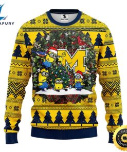 Michigan Wolverines Minion Christmas Ugly…