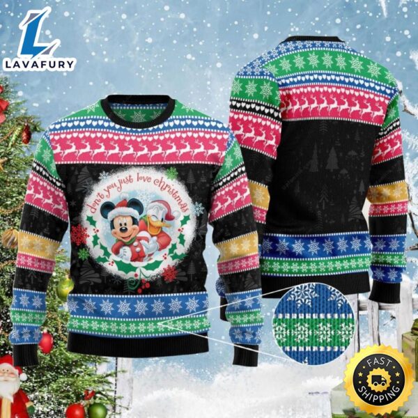 Mickey And Donald Disney Ugly Christmas Sweater