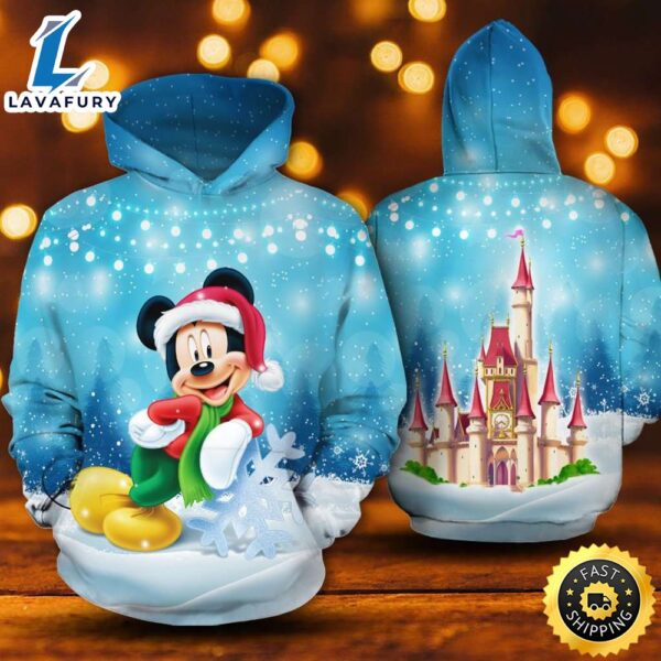 Mickey Disney Castle Art 3D Printed Hoodie