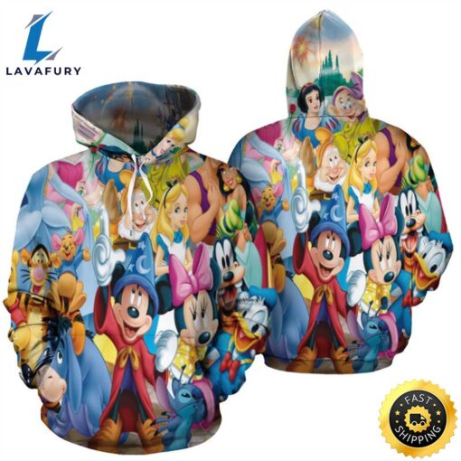 Mickey Fantasia Land 3D Printed Hoodie