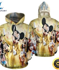 Mickey Gold Disney Land 3D…