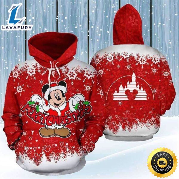 Mickey Merry Christmas 3D Printed Hoodie