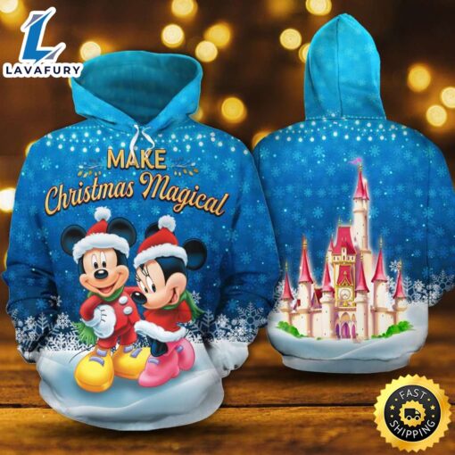 Mickey Minnie Make Christmas Magical 3D Printed Hoodie