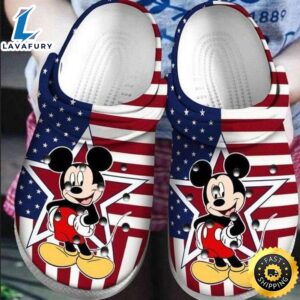 Mickey Mouse America Flag Patriot Clogs
