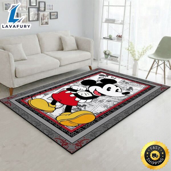 Mickey Mouse Face Rug  Custom Size And Printing