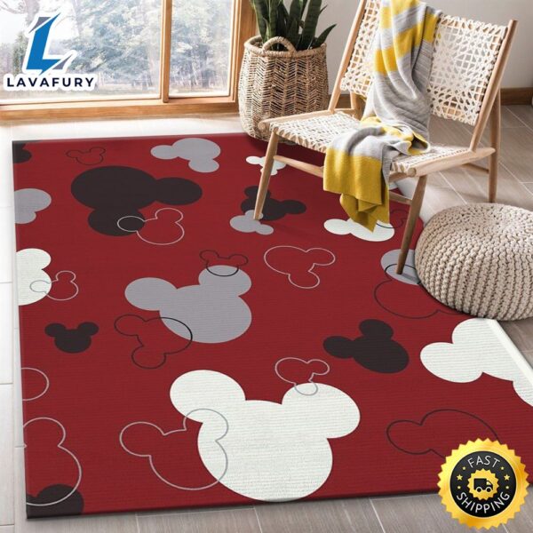 Mickey Mouse Head Rug  Custom Size And Printing