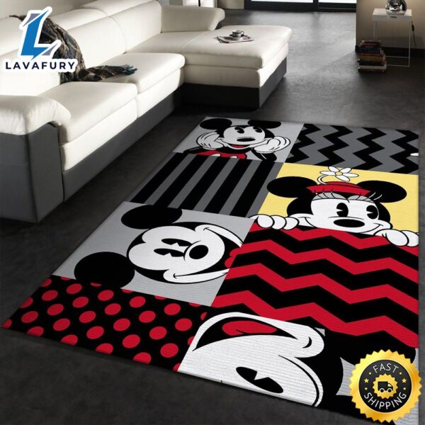 Mickey Mouse Pattern Rug  Custom Size And Printing
