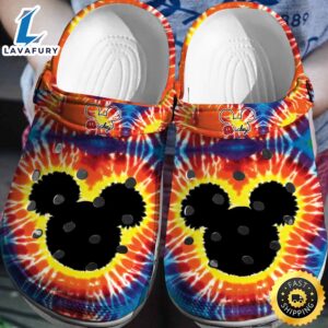 Mickey Mouse Tie Dye Hippie 3d Clog Shoes