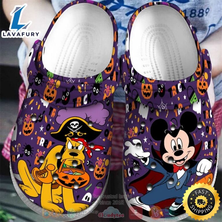 Mickey Mouse Vampire And Pluto Pirate Halloween Crocs Crocband Clog ...