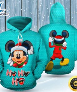 Mickey Peeking Santa Blue 3D…