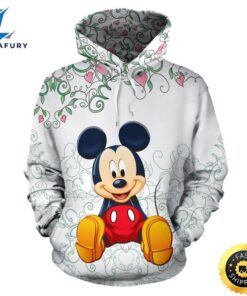 Mickey White 3D Printed Hoodie…