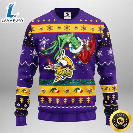 Minnesota Vikings Grinch Christmas Ugly Sweater