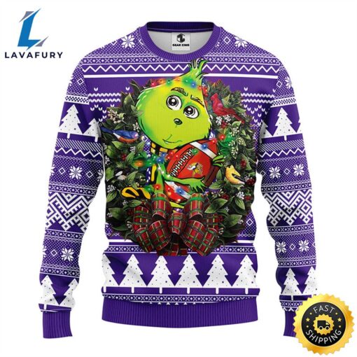 Minnesota Vikings Grinch Hug Christmas Ugly Sweater