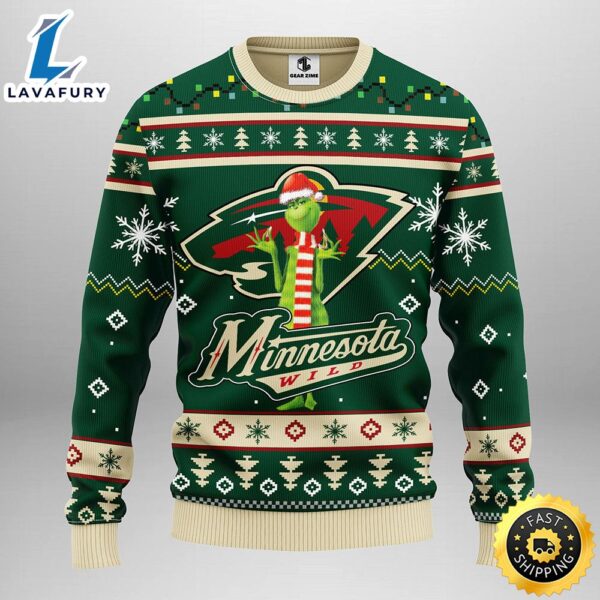 Minnesota Wild Funny Grinch Christmas Ugly Sweater