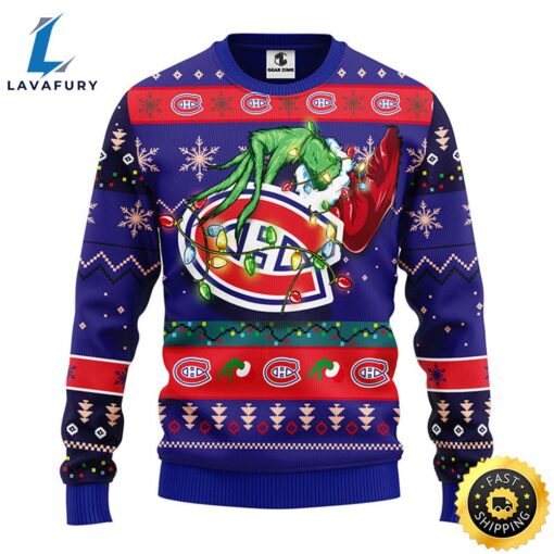 Montreal Canadians Grinch Christmas Ugly Sweater