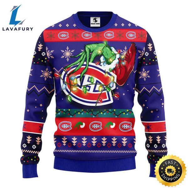 Montreal Canadians Grinch Christmas Ugly Sweater