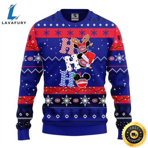 Montreal Canadians Hohoho Mickey Christmas Ugly Sweater