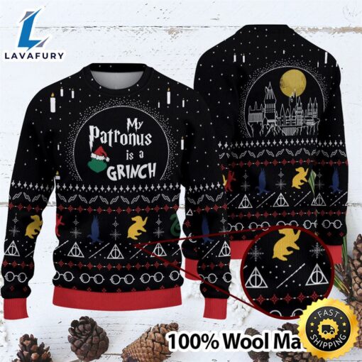 My Patronus Is A Grinch Christmas Ugly Sweater