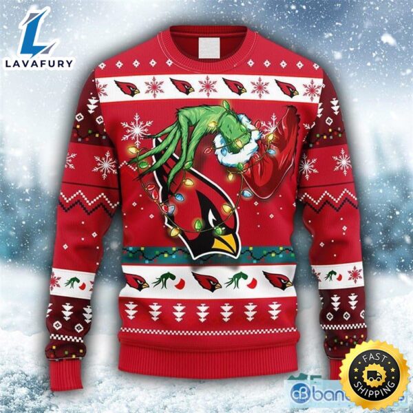 NFL Arizona Cardinals Grinch Christmas Ugly 3D Sweater For Men And Women Gift Ugly Christmas