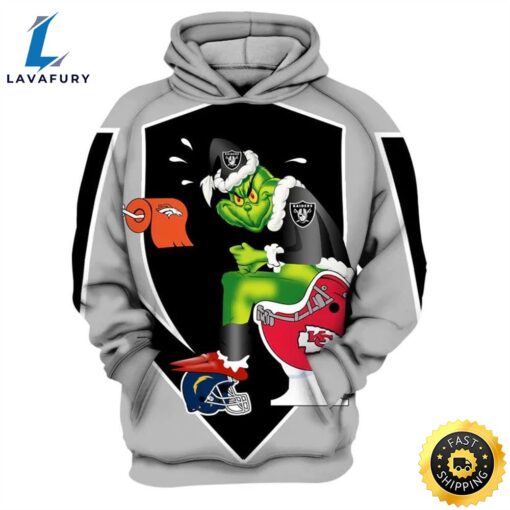 NFL Christmas Grinch Girl 3D Hoodie