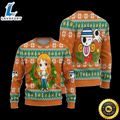 Nami One Piece Anime Ugly Christmas Sweater