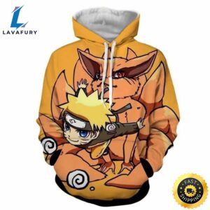 Naruto And His Fox Fanfiction Japanese Anime Cool All Over Print Hoodie