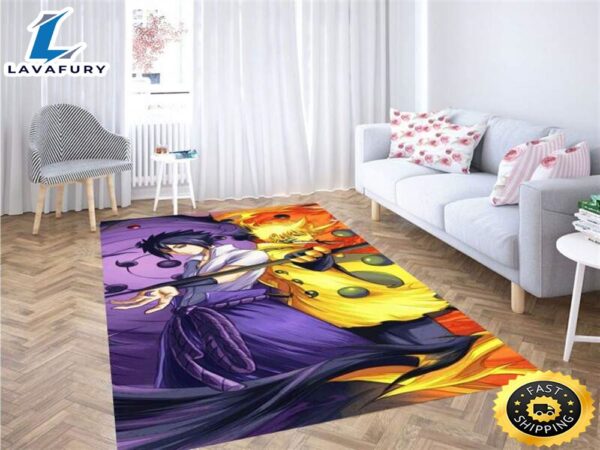 Naruto Anime Carpet Naruto And Sasuke Sage Mode Rug