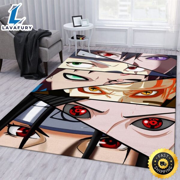 Naruto Anime Carpet Naruto Character Eyes Rug