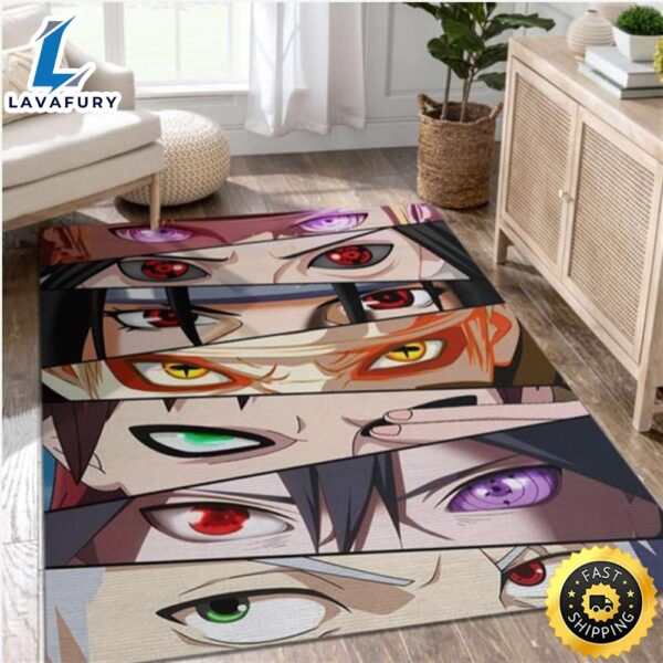 Naruto Anime Carpet Naruto Eyes Anime Area Rug For Gift Living Room Rug Home US Decor