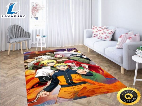 Naruto Anime Carpet Naruto Fanart With All Characters Rug