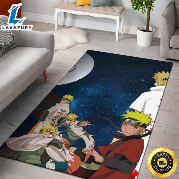 Naruto Anime Carpet Naruto Sage Mode And Minato Hokage Galaxy Rug