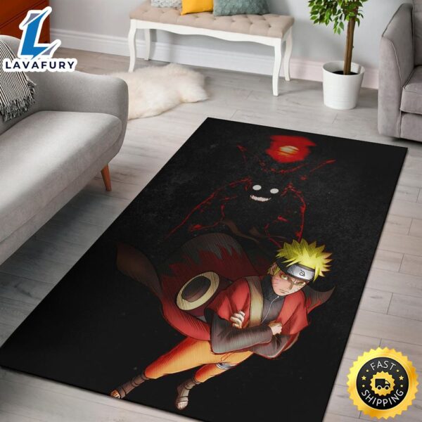 Naruto Anime Carpet Naruto Sage Mode With Four Tails Naruto Rug