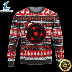 Naruto Anime Uchiha Sharingan Anime Ugly Christmas Sweater Naruto Xmas Gift