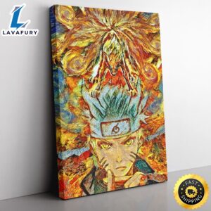Naruto Starry Ninetails Canvas Print…