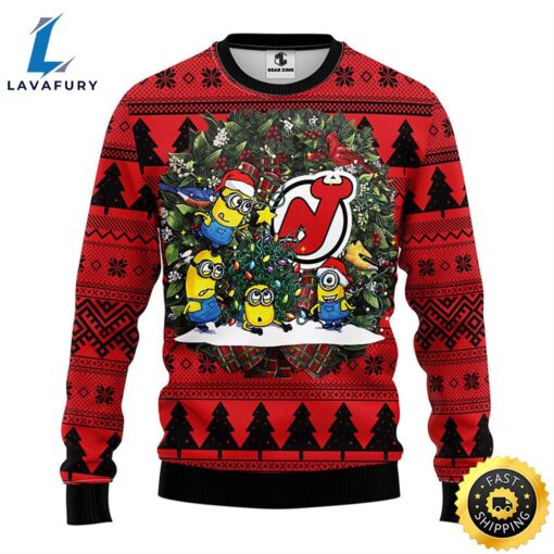 New Jersey Devils Minion Christmas Ugly Sweater