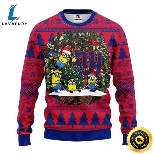 New York Giants Minion Christmas Ugly Sweater