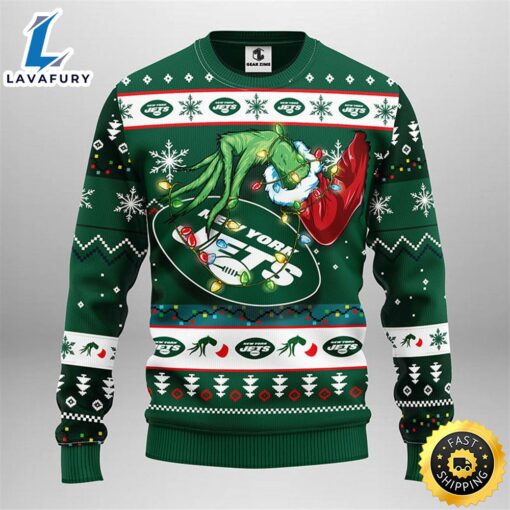 New York Jets Grinch Christmas Ugly Sweater