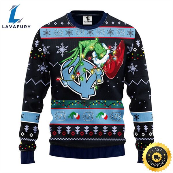 North Carolina Tar Heels Grinch Christmas Ugly Sweater