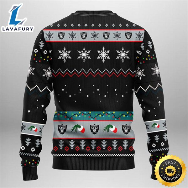 Oakland Raiders Grinch Christmas Ugly Sweater
