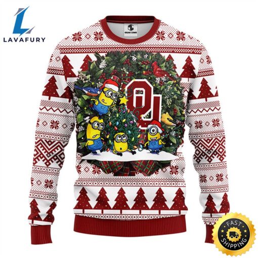 Oklahoma Sooners Minion Christmas Ugly Sweater